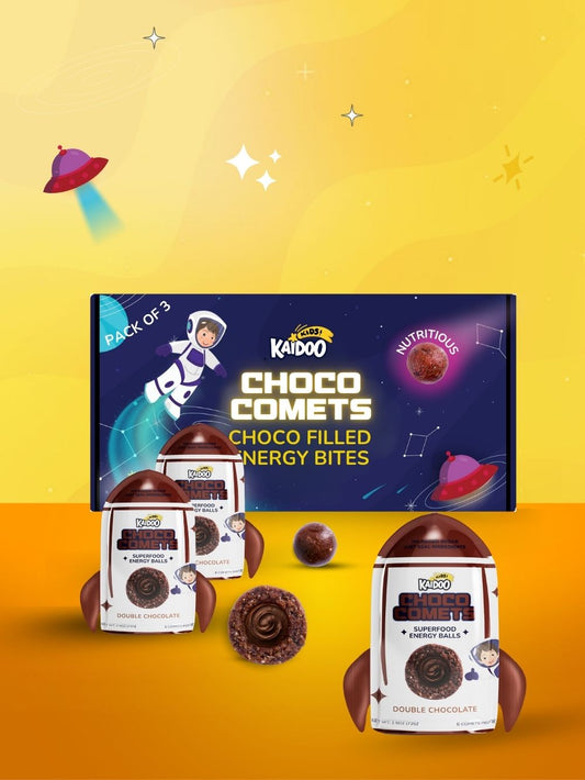 Double Chocolate Choco Comets Energy Bites