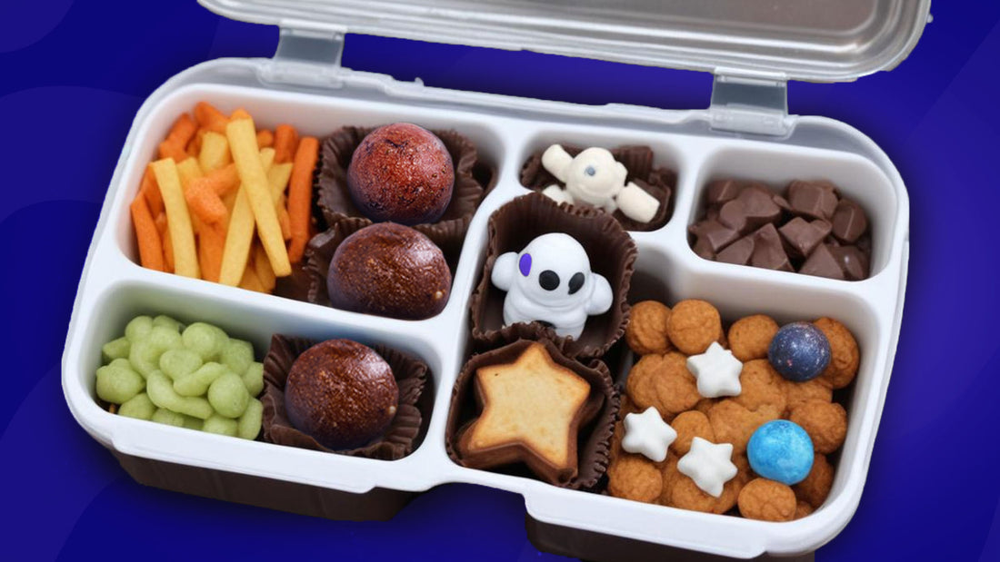 Interstellar Lunchbox Hacks - fun, space-themed ideas for packing lunchboxes using Chocolate